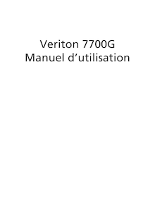 Notice Ordinateurs Acer  Veriton 7700G