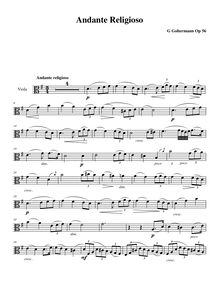 Partition de viole de gambe, Andante religioso, Op.56