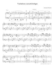 Partition complète, Variations Caractéristiques, A minor, Delucchi, Emanuele
