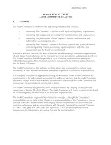 Audit Committee Charter - [12-2008]
