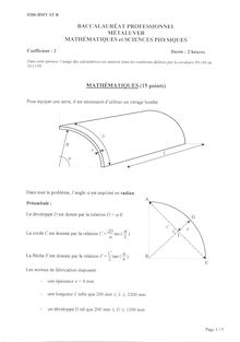 Mathématiques et sciences physiques 2002 Bac Pro - Bâtiment : métal aluminium verre et matériaux de synthèse