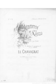 Partition , Scherzo, Méditation et scherzo, Op.101, E major, Chavagnat, Edouard