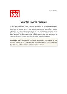 Villar fait rêver le Paraguay