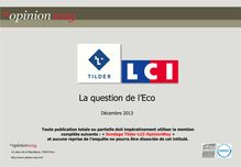 Sondage Tilder-LCI-OpinionWay : La question de l Eco (Décembre 2013)