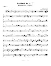 Partition hautbois 1, Symphony No.32, C major, Rondeau, Michel par Michel Rondeau