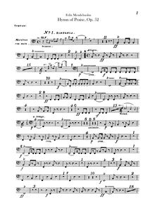 Partition timbales, Symphony No.2 en B♭ major (“Hymn of Praise”)