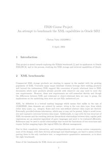 IT620 Course Project: An attempt to benchmark the XML ...