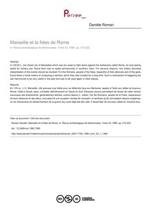 Marseille et la fides de Rome - article ; n°1 ; vol.23, pg 213-222