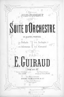 Partition complète,  d orchestre No.1, Guiraud, Ernest