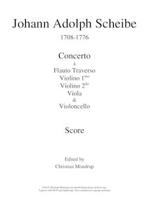 Partition Concerto en A major, 2 flûte concerts, Scheibe, Johann Adolph
