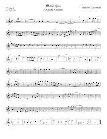 Partition viole de gambe aigue 1, Madrigali a 5 voci, Libro 4, Casentini, Marsilio par Marsilio Casentini