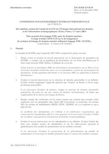 IOC. Committee on International Oceanographic Data and Infor...; 17th;  Mise au point d un langage XML