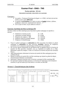 Traitement numérique des signaux 2005 Génie Electrique et Systèmes de Commande Université de Technologie de Belfort Montbéliard