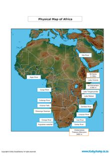 Grade 5 Geography: Africa Physical Map