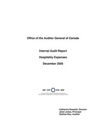 Office of the Auditor General Canada—Internal Audit Report