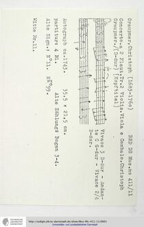 Partition complète, Concerto pour 2 flûtes en D major, GWV 315, D major