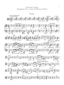 Partition altos, Prometheus, Le Poème du Feu, Op.60, Scriabin, Aleksandr