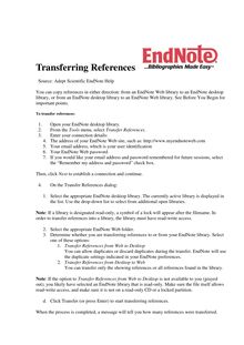 Transferring References