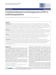 Combined detection and introgression of QTL in outbred populations