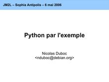 Python par l'exemple