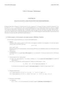 Mathématiques CHAPITRE III DIAGONALISATION et ...