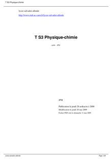 T S3 Physique-chimie