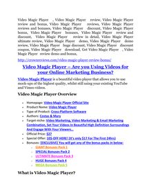 Video Magic Player review & Video Magic Player $22,600 bonus-discount