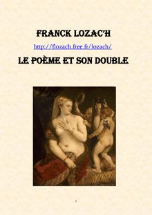 Franck Lozac h Le Poème et son double