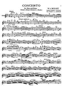 Partition hautbois Solo, hautbois Concerto en E-flat major, E-flat major