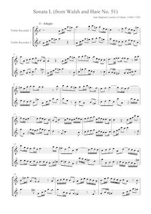 Partition complète, 12 sonates, Loeillet, Jean Baptiste par Jean Baptiste Loeillet