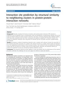Interaction site prediction by structural similarity to neighboring clusters in protein-protein interaction networks