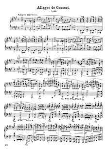 Partition complète, Allegro de concert, A major, Chopin, Frédéric par Frédéric Chopin