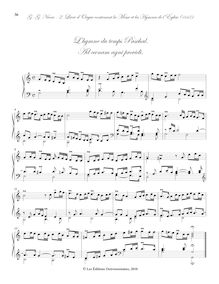 Partition , L’hymne du temps Paschal «Ad cœnam agni providi» - 3e Couplet en Variation sur le Cornet, Deuxième livre d’orgue contenant la messe et les hymnes de l’Église