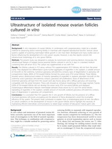 Ultrastructure of isolated mouse ovarian follicles cultured in vitro