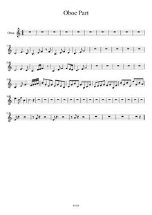 Partition hautbois, Short Piece pour orchestre, C major, RSB