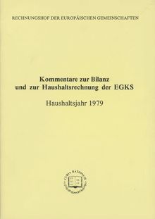 Kommentare zur Bilanz und zur Haushaltsrechnung der EGKS. Haushaltsjahr 1979