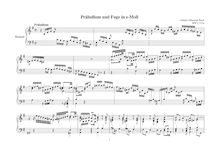 Partition complète, Prelude et Fugue en E minor, BWV 533a, E minor