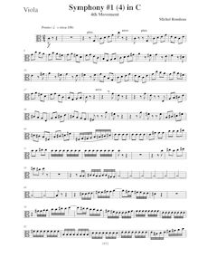 Partition altos, Symphony No.1, C major, Rondeau, Michel