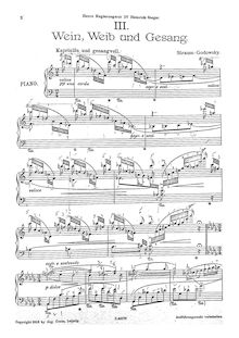 Partition complète, Symphonische Metamorphosen Johann Strauss’scher Themen par Leopold Godowsky