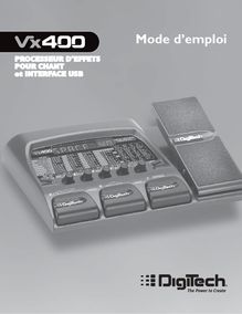 Notice Instruments de musique DigiTech  Vx400