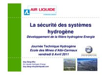 La sécurité des systèmes hydrogène