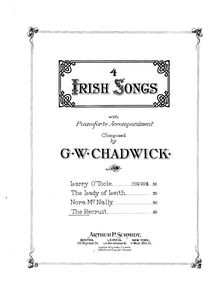 Partition , pour Recruit, Four Irish chansons, F.222, Chadwick, George Whitefield