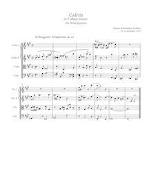 Partition complète, Codetta en F-sharp minor, F♯ minor, Cotton, Aaron Alexander