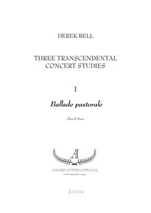Partition , Ballade pastorale, Three Transcendental Concert études