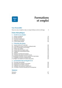  Sommaire - Formations et emploi - Insee Références web - Édition 2011 