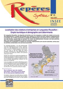 Localisation des créations d entreprises en Languedoc-Roussillon