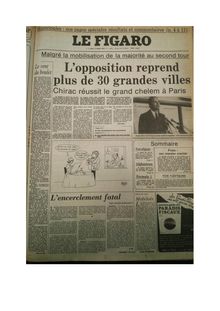 Une Le Figaro du 14 mars 1983