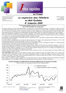 La conjoncture dans l hôtellerie en Midi-Pyrénées : 4e trimestre 2009