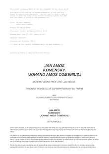 Jan Amos Komenský - Johano Amos Comenius