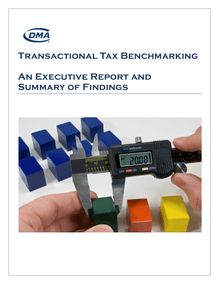 Transactional Tax Benchmarking An Executive Report and ...